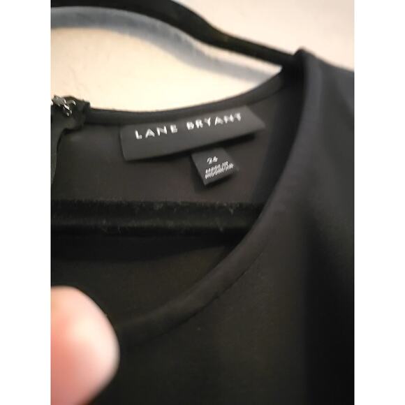 Lane Bryant Black Belted Short Sleeve Casual Tunic Top Womans Plus Size 24 - Picture 4 of 5